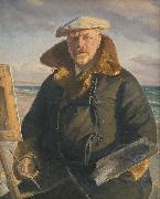 Michael Ancher Self portrait painting